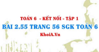 Bài 2.55 trang 56 SGK Toán 6 tập 1 Kết nối tri thức